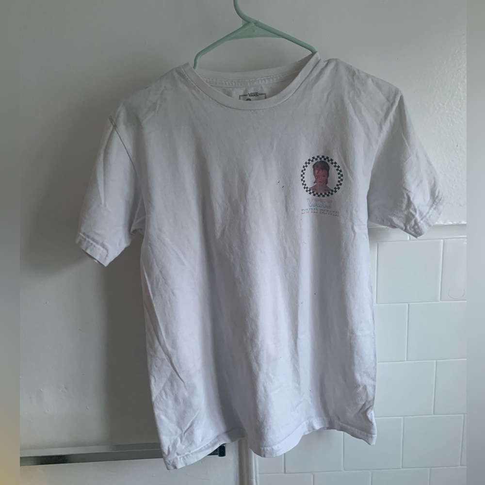Limited edition David Bowie/ Vans collaboration tee shirt